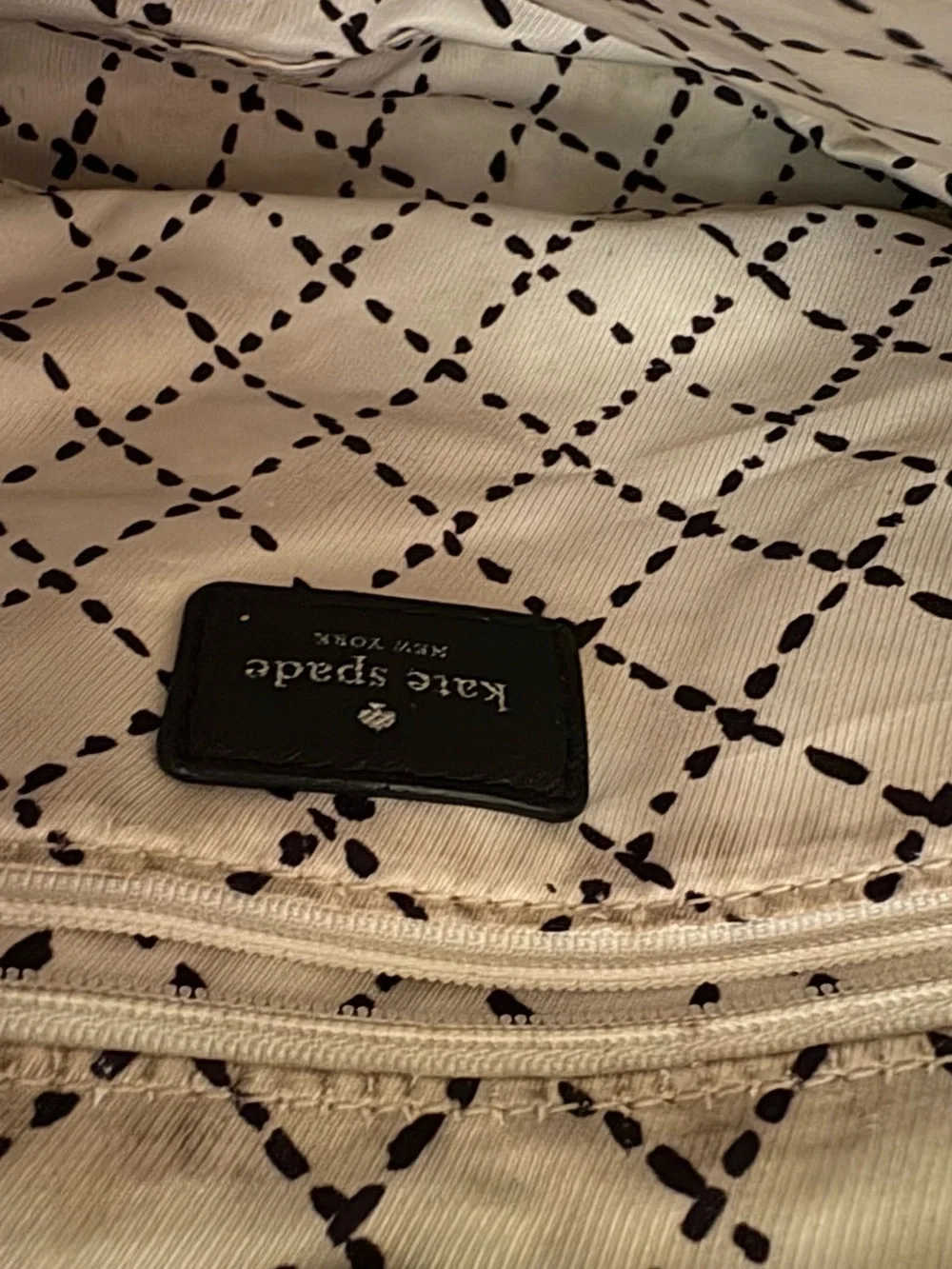 kate spade Black Leather Structured Tote with Gold Hardware